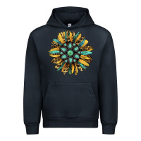 Navy Gemstone Sunflower Urban Hoodie - RanaPortraitStore