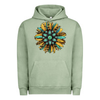 Pigment Oil Green Gemstone Sunflower Urban Hoodie - RanaPortraitStore