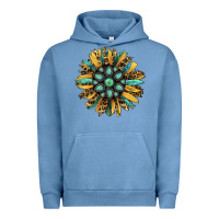 Pigment Pebble Blue Gemstone Sunflower Urban Hoodie - RanaPortraitStore
