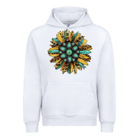 White Gemstone Sunflower Urban Hoodie - RanaPortraitStore