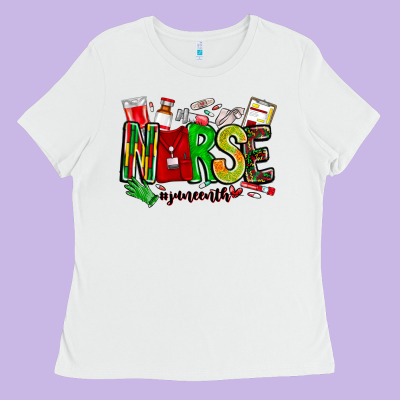 Nurse Juneenth Ladies Tee Designed By Cowhidedigitalart