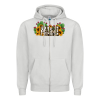 Dove Grey Cactus Cowhide Sunflower Mama and Mini Set Zipper Hoodie - Jasminsmagicworld