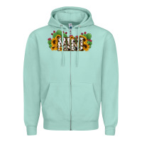 Seafoam Cactus Cowhide Sunflower Mama and Mini Set Zipper Hoodie - Jasminsmagicworld