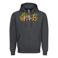 Smoke Cactus Cowhide Sunflower Mama and Mini Set Zipper Hoodie - Jasminsmagicworld