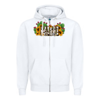 White Cactus Cowhide Sunflower Mama and Mini Set Zipper Hoodie - Jasminsmagicworld