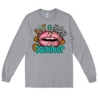 Heather Grey hot mom summer Long Sleeve Tee - RacoonDesign