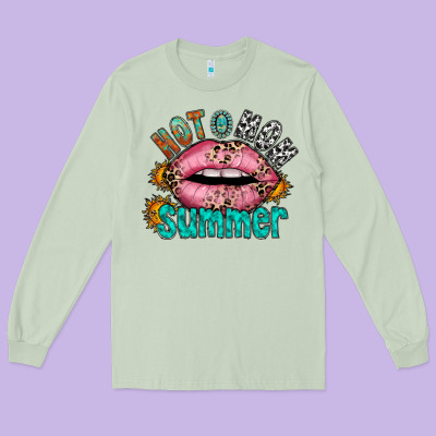 Hot Mom Summer Long Sleeve Tee Designed By Racoondesign