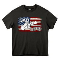 Asphalt Dad Life with American Flag Heavy Core Tee - Jasminsmagicworld