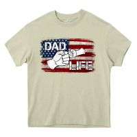 Mossy Dad Life with American Flag Heavy Core Tee - Jasminsmagicworld