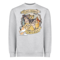 Heather Grey Cats Against Cat Calls Heavyweight Sweatshirt - Bettercallsaul