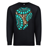 Black gemstone cowhide patches Premium Sweatshirt - RanaPortraitStore