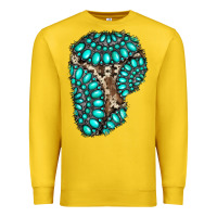 Lemon gemstone cowhide patches Premium Sweatshirt - RanaPortraitStore