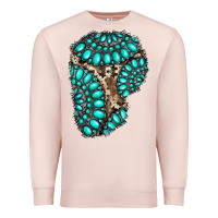 Pale Pink gemstone cowhide patches Premium Sweatshirt - RanaPortraitStore
