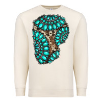 Sandshell gemstone cowhide patches Premium Sweatshirt - RanaPortraitStore