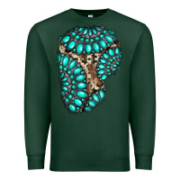 Sports Green gemstone cowhide patches Premium Sweatshirt - RanaPortraitStore