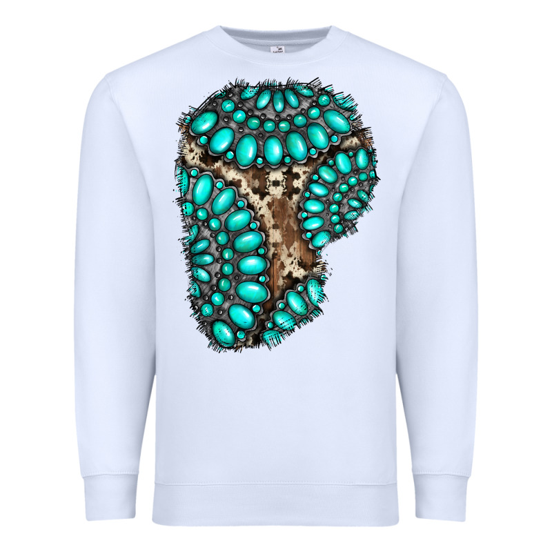 Gemstone Cowhide Patches Premium Sweatshirt by RanaPortraitStore | Teevron
