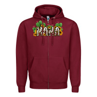 Burgundy Cactus Cowhide Sunflower Mama and Mini Set Zipper Hoodie - Jasminsmagicworld