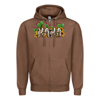 Chestnut Cactus Cowhide Sunflower Mama and Mini Set Zipper Hoodie - Jasminsmagicworld