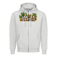 Dove Grey Cactus Cowhide Sunflower Mama and Mini Set Zipper Hoodie - Jasminsmagicworld