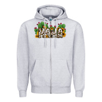 Heather Grey Cactus Cowhide Sunflower Mama and Mini Set Zipper Hoodie - Jasminsmagicworld