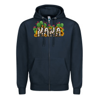 Navy Cactus Cowhide Sunflower Mama and Mini Set Zipper Hoodie - Jasminsmagicworld