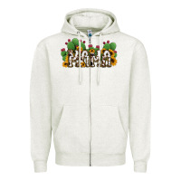 Oatmeal Heather Cactus Cowhide Sunflower Mama and Mini Set Zipper Hoodie - Jasminsmagicworld