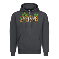Smoke Cactus Cowhide Sunflower Mama and Mini Set Zipper Hoodie - Jasminsmagicworld