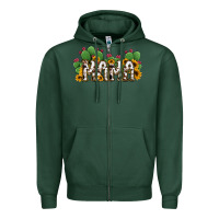 Sports Green Cactus Cowhide Sunflower Mama and Mini Set Zipper Hoodie - Jasminsmagicworld