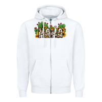 White Cactus Cowhide Sunflower Mama and Mini Set Zipper Hoodie - Jasminsmagicworld