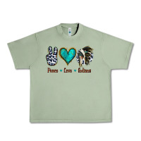 Oil Green Peace Love Indians Urban Heavy Tee - Jasminsmagicworld
