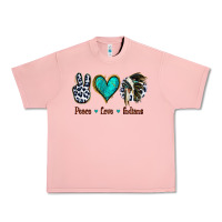 Salmon Peace Love Indians Urban Heavy Tee - Jasminsmagicworld