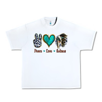 White Peace Love Indians Urban Heavy Tee - Jasminsmagicworld