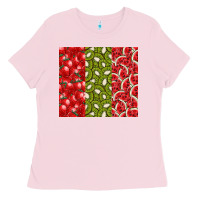Bubblegum Pink summer fruits Ladies Tee - CowhideDigitalArt