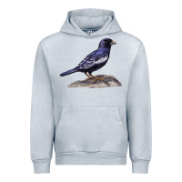 Heather Grey Lark Bunting Colorado State Bird Urban Hoodie - RanaPortraitStore