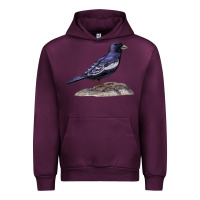 Mauve Wine Lark Bunting Colorado State Bird Urban Hoodie - RanaPortraitStore