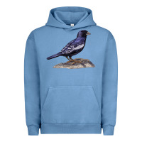 Pigment Pebble Blue Lark Bunting Colorado State Bird Urban Hoodie - RanaPortraitStore