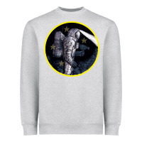 Heather Grey Space Travel Heavyweight Sweatshirt - Bettercallsaul