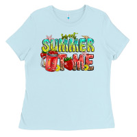 Baby Blue summer time Ladies Tee - CowhideDigitalArt