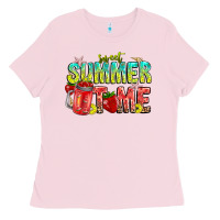 Bubblegum Pink summer time Ladies Tee - CowhideDigitalArt
