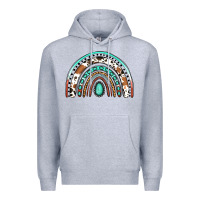 Heather Grey Western Rainbow Premium Hoodie - Jasminsmagicworld