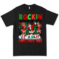Black Rockin Around The Christmas Tree Premium Tee - FaDigitalArtStudio