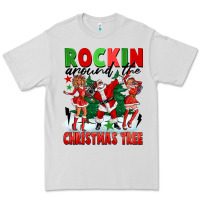 Dove Grey Rockin Around The Christmas Tree Premium Tee - FaDigitalArtStudio