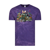 Cloud Purple Happy Easter Vintage Tee - CowhideDigitalArt