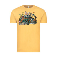 Vintage Mustard Happy Easter Vintage Tee - CowhideDigitalArt