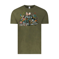 Vintage Olive Happy Easter Vintage Tee - CowhideDigitalArt