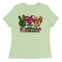 Matcha peace love summer Ladies Tee - CowhideDigitalArt