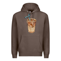 Coffee iced latte Premium Hoodie - BarkalooDesign