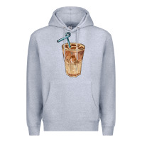 Heather Grey iced latte Premium Hoodie - BarkalooDesign