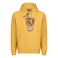 Mustard iced latte Premium Hoodie - BarkalooDesign