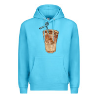 Ocean Blue iced latte Premium Hoodie - BarkalooDesign